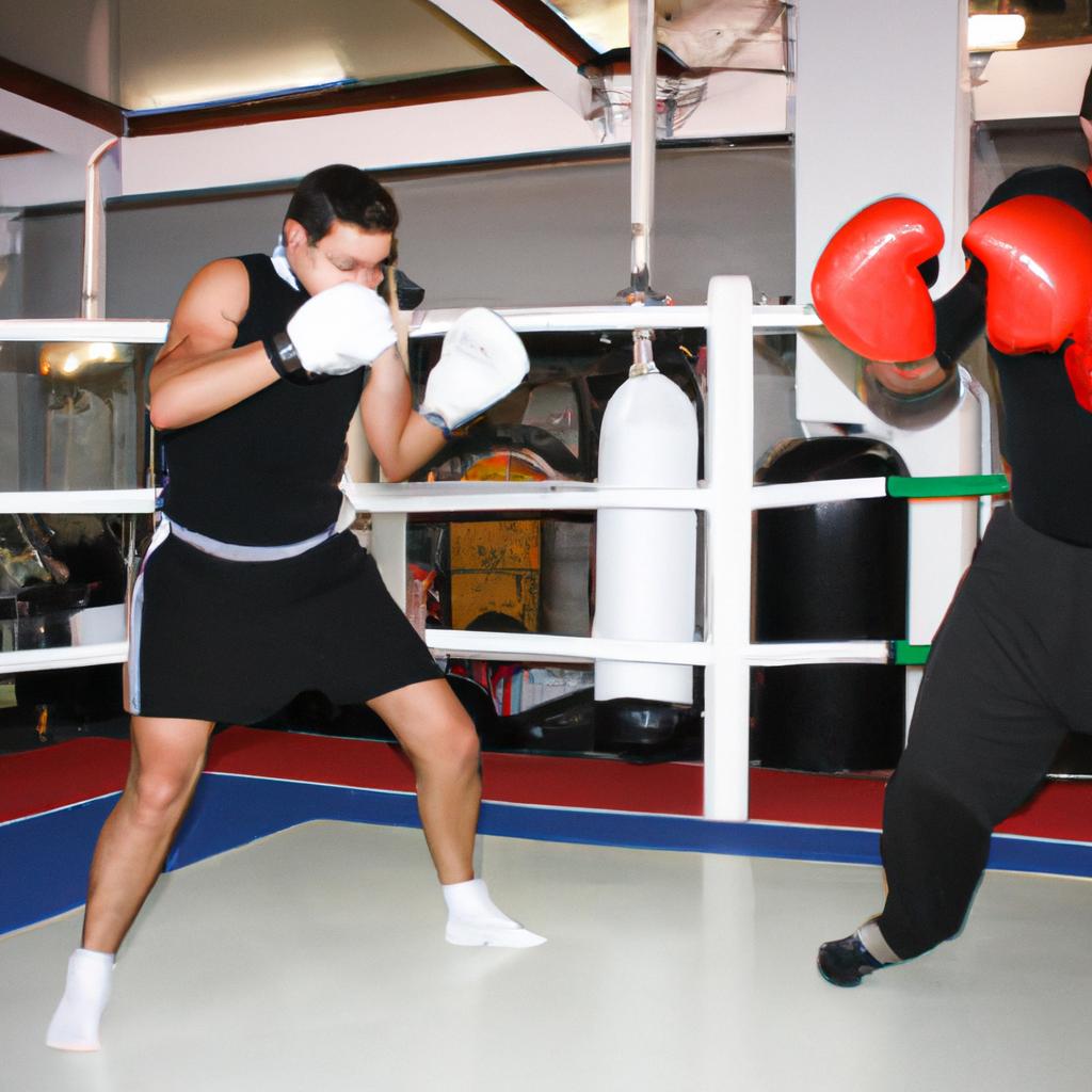 Man boxing in different weight classes